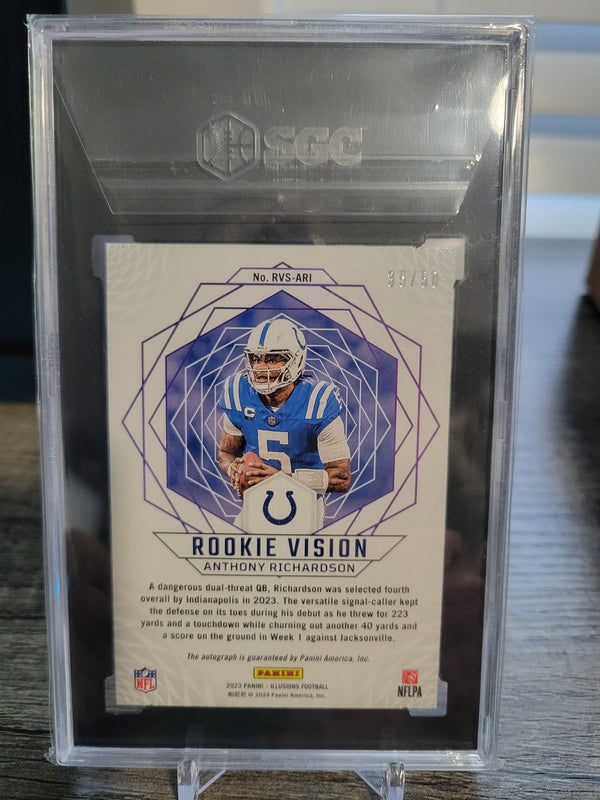 2023 Panini Illusions Anthony Richardson Rookie Vision Sig. Black 35/50 SGC 10/8.5