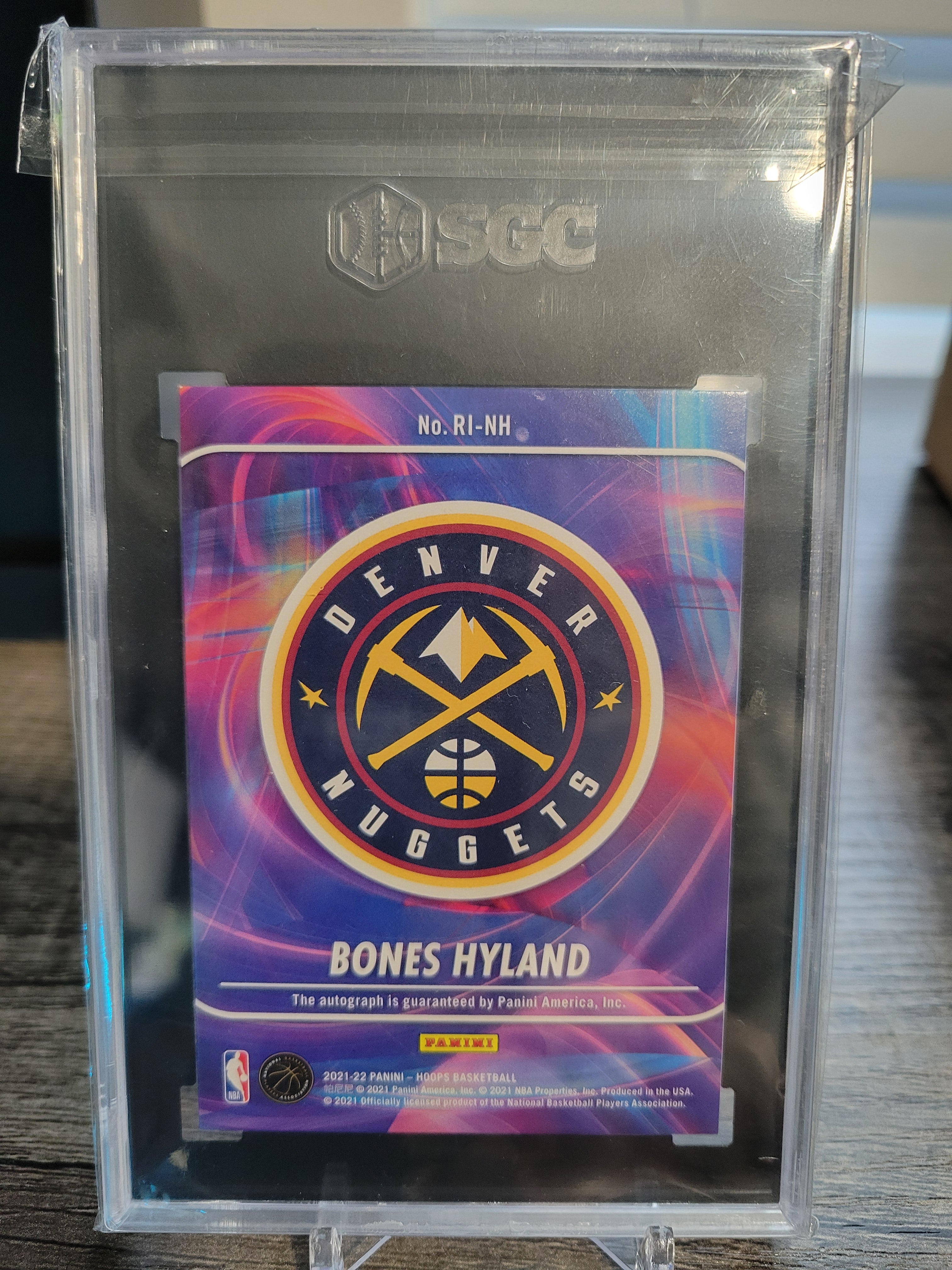 21-22 Nba Hoops Bones Hyland Rookie Ink Auto SGC  10/10