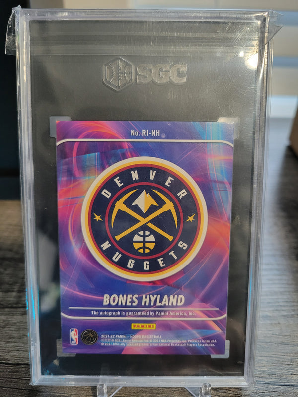 21-22 Nba Hoops Bones Hyland Rookie Ink Auto SGC  10/10