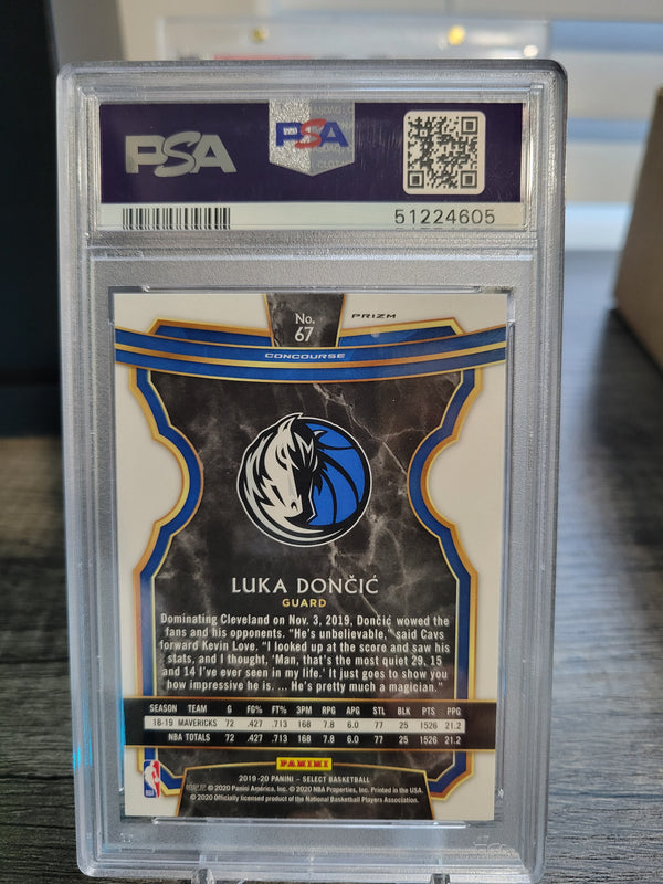 2019 Panini Select Luka Doncic Disco Prizm PSA 9