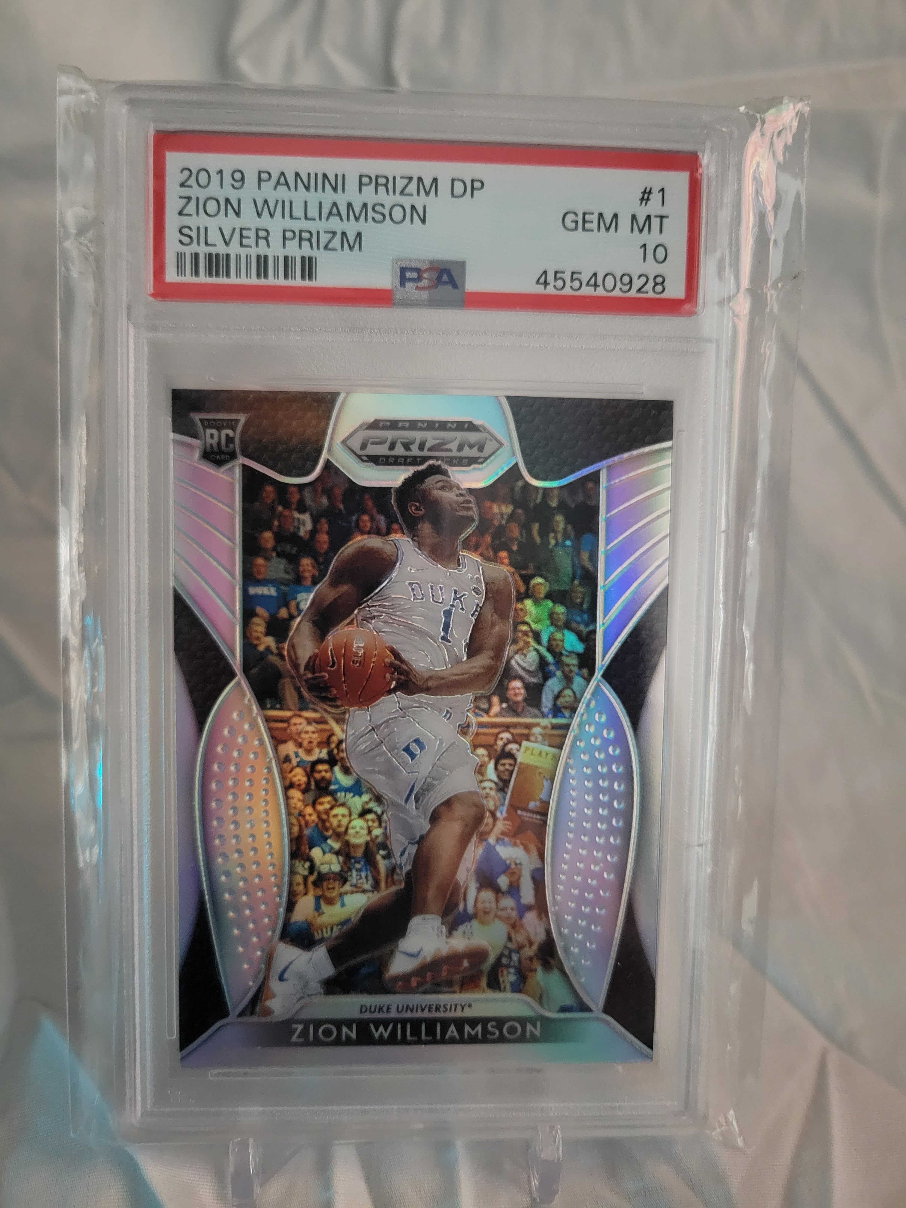 2019 Panini Prizm Dp Zion Williamson Silver Prizm PSA 10