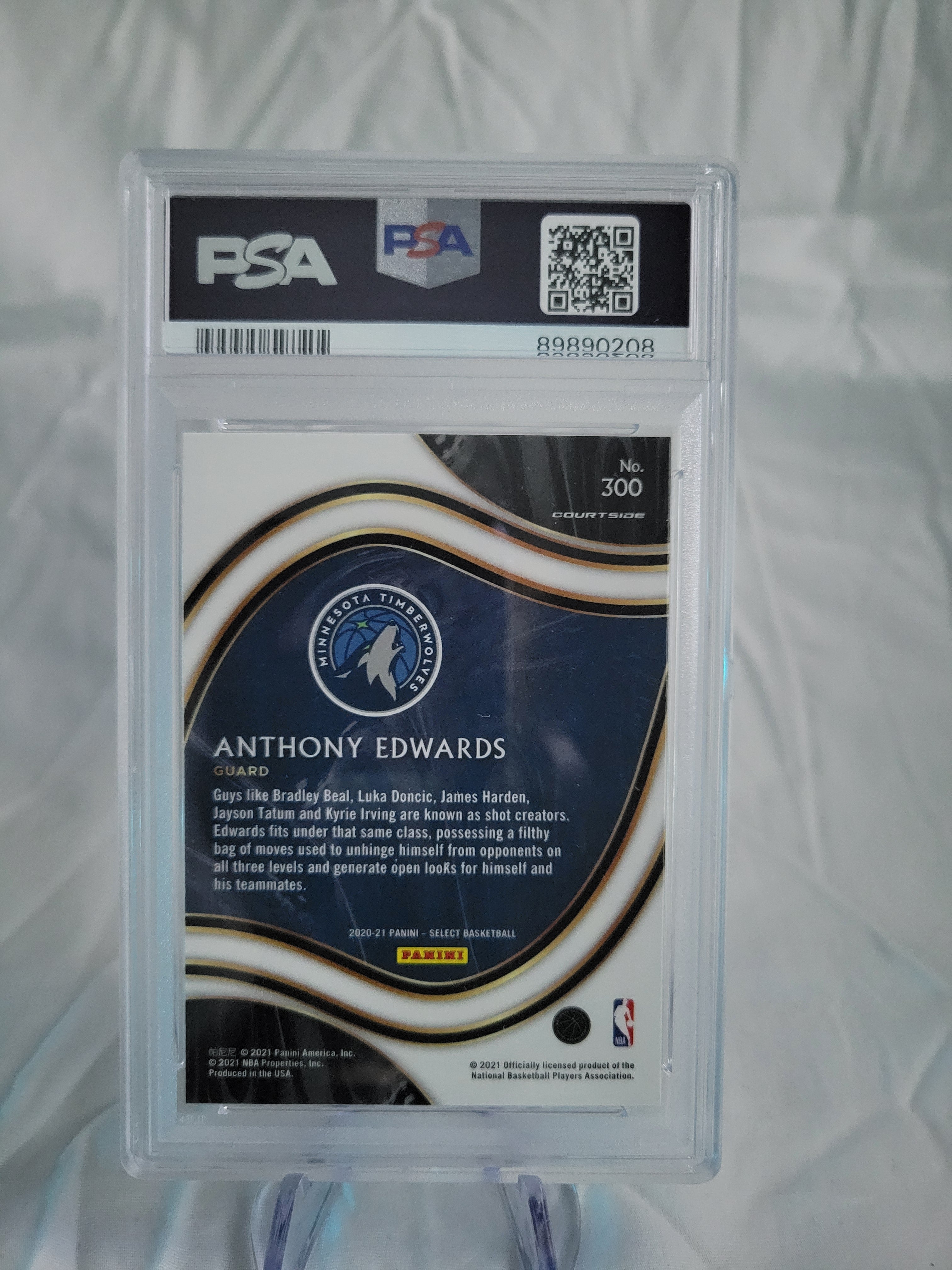 2020 Panini Select Anthony Edwards Blue Retail PSA 10