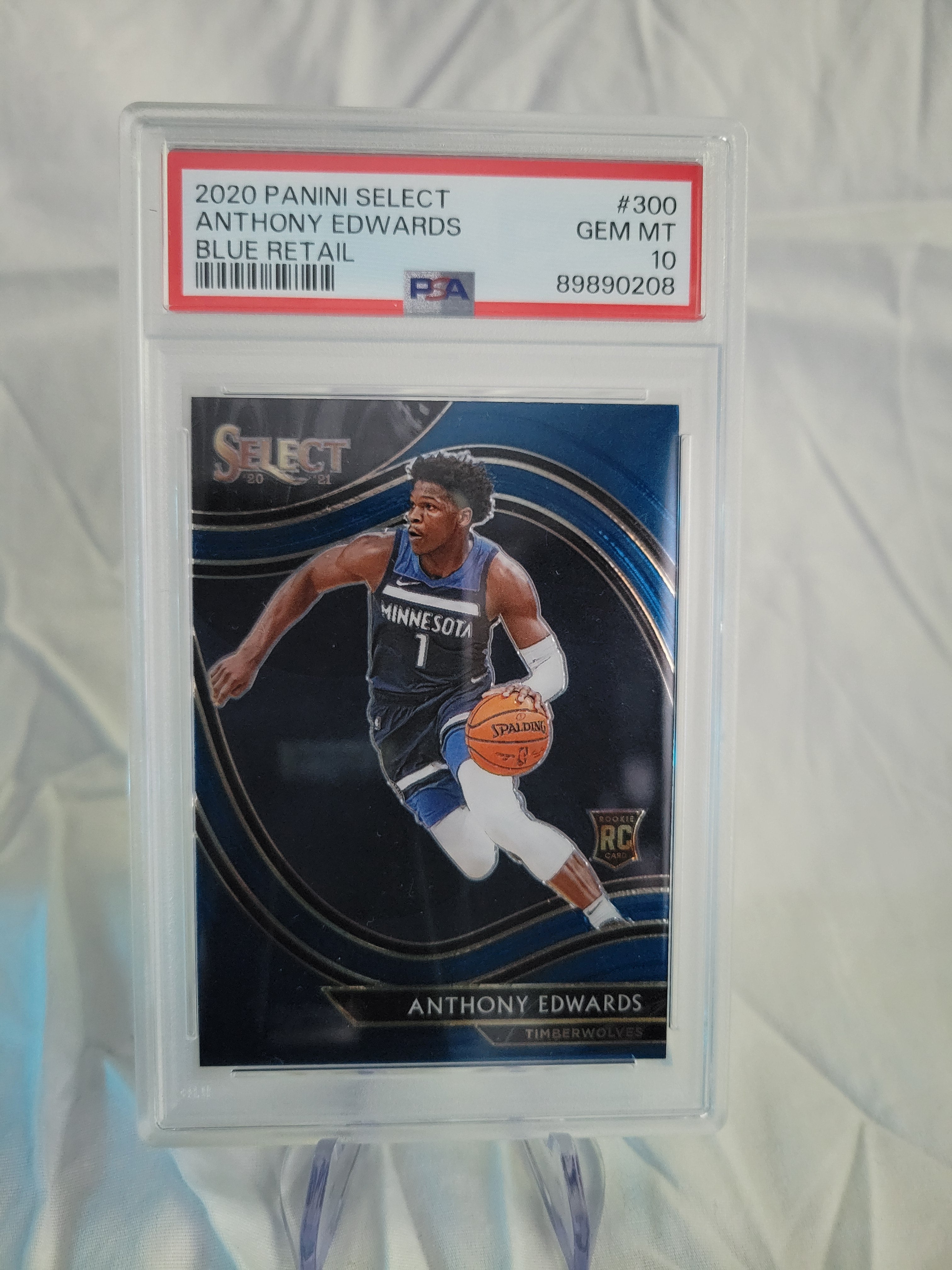 2020 Panini Select Anthony Edwards Blue Retail PSA 10