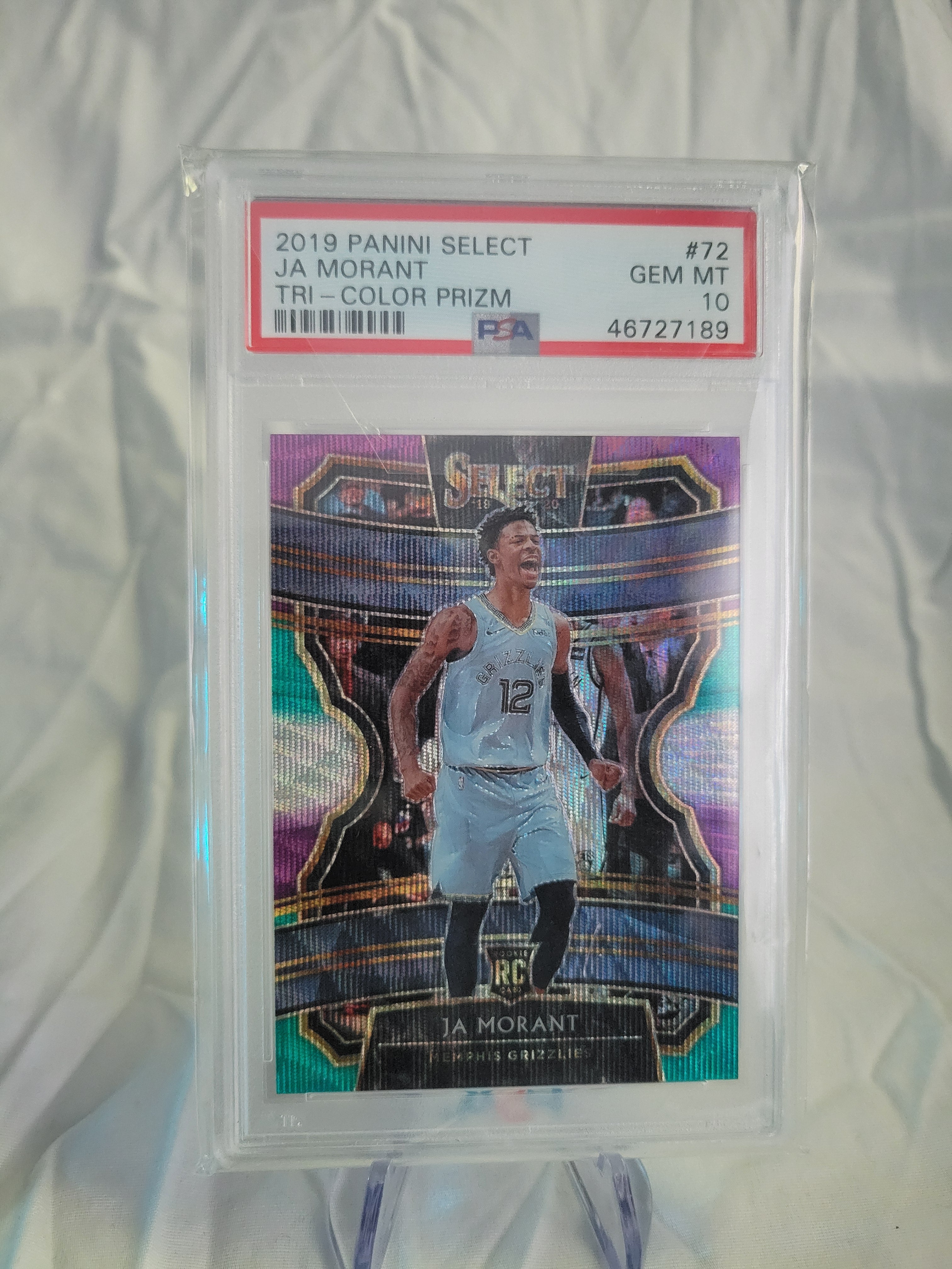 2019 Panini Select Ja Morant Tri-Color Prizm PSA 10