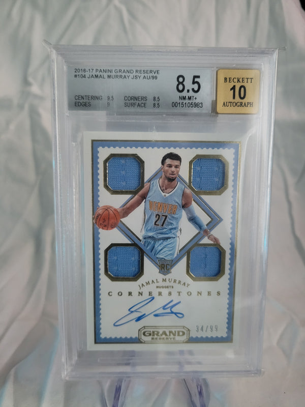 2016-17 Panin Grand Reserve Jamal Murray Jersey Auto 34/99 BGS 8.5/10