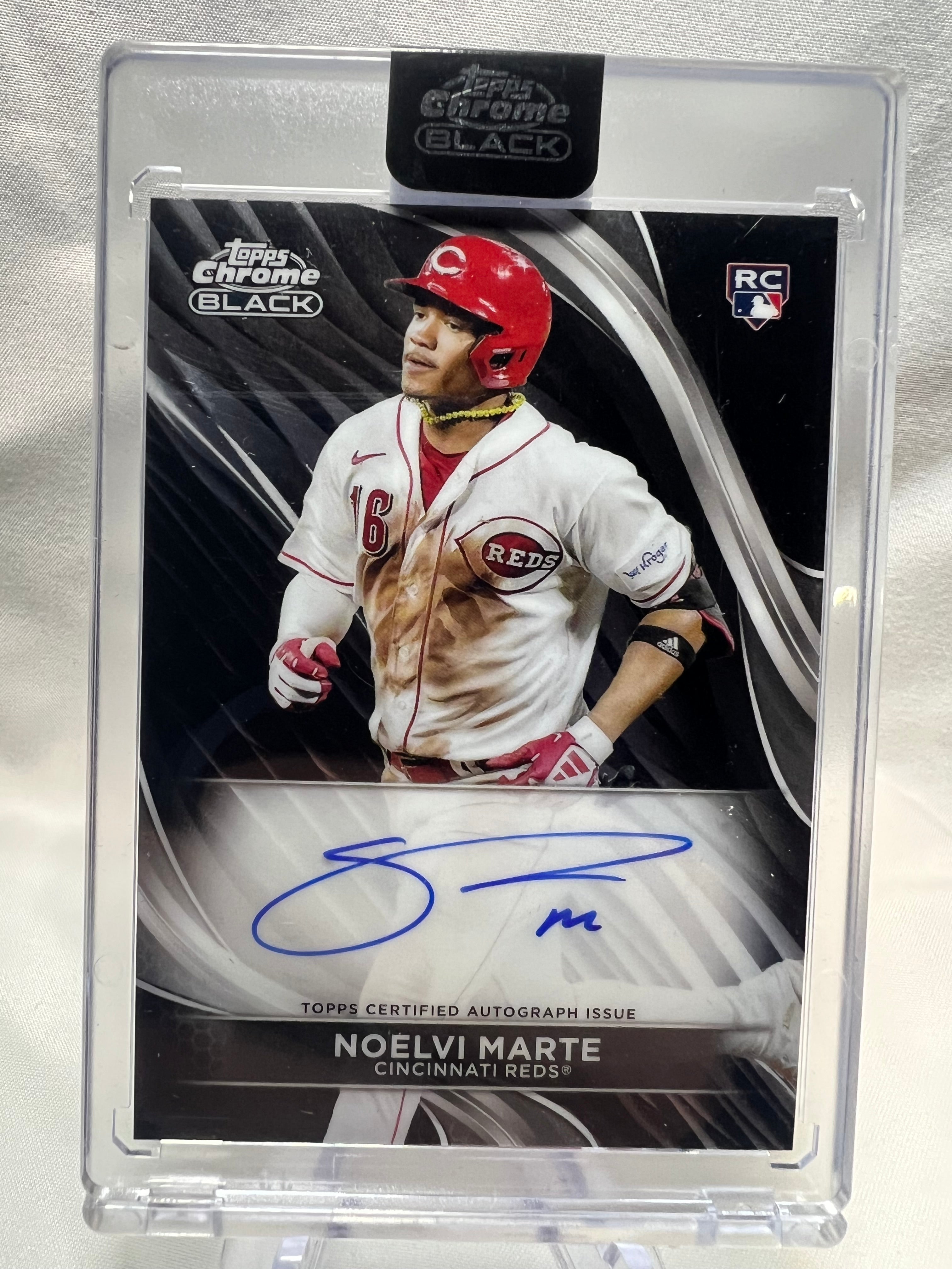 2024 Topps Chrome Black Noelvi Marte RC Auto  Reds