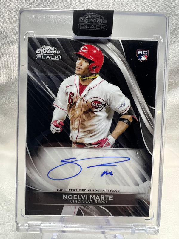 2024 Topps Chrome Black Noelvi Marte RC Auto  Reds