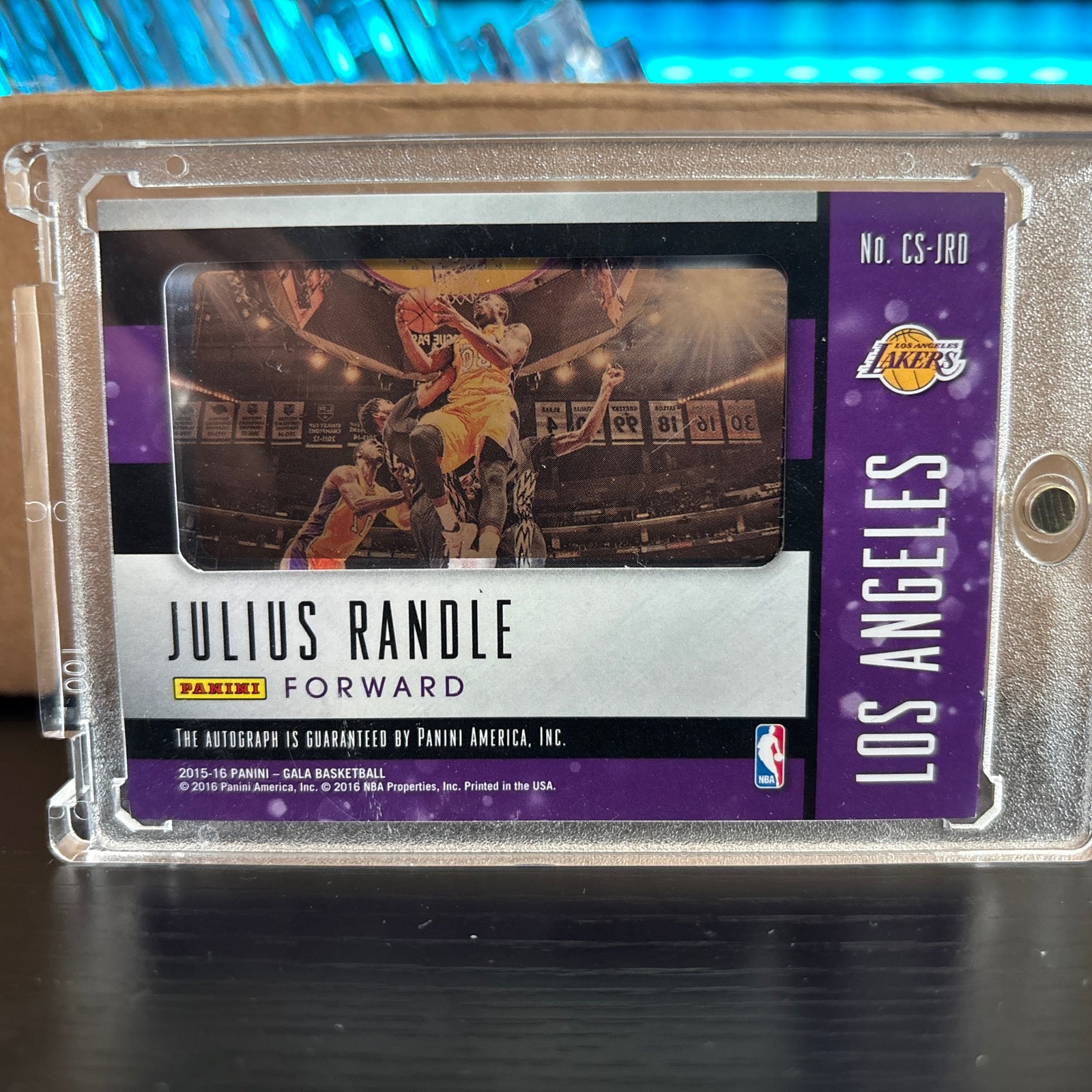 2015-16 Panini Gala Julius Randle Cinematic Signatures Auto 6/10  Lakers