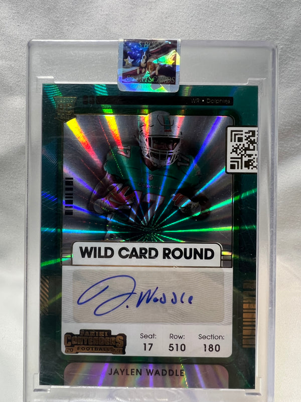 2021 Panini Contenders Jaylen Waddle Wild Card Round Autograph RC  Dolphins