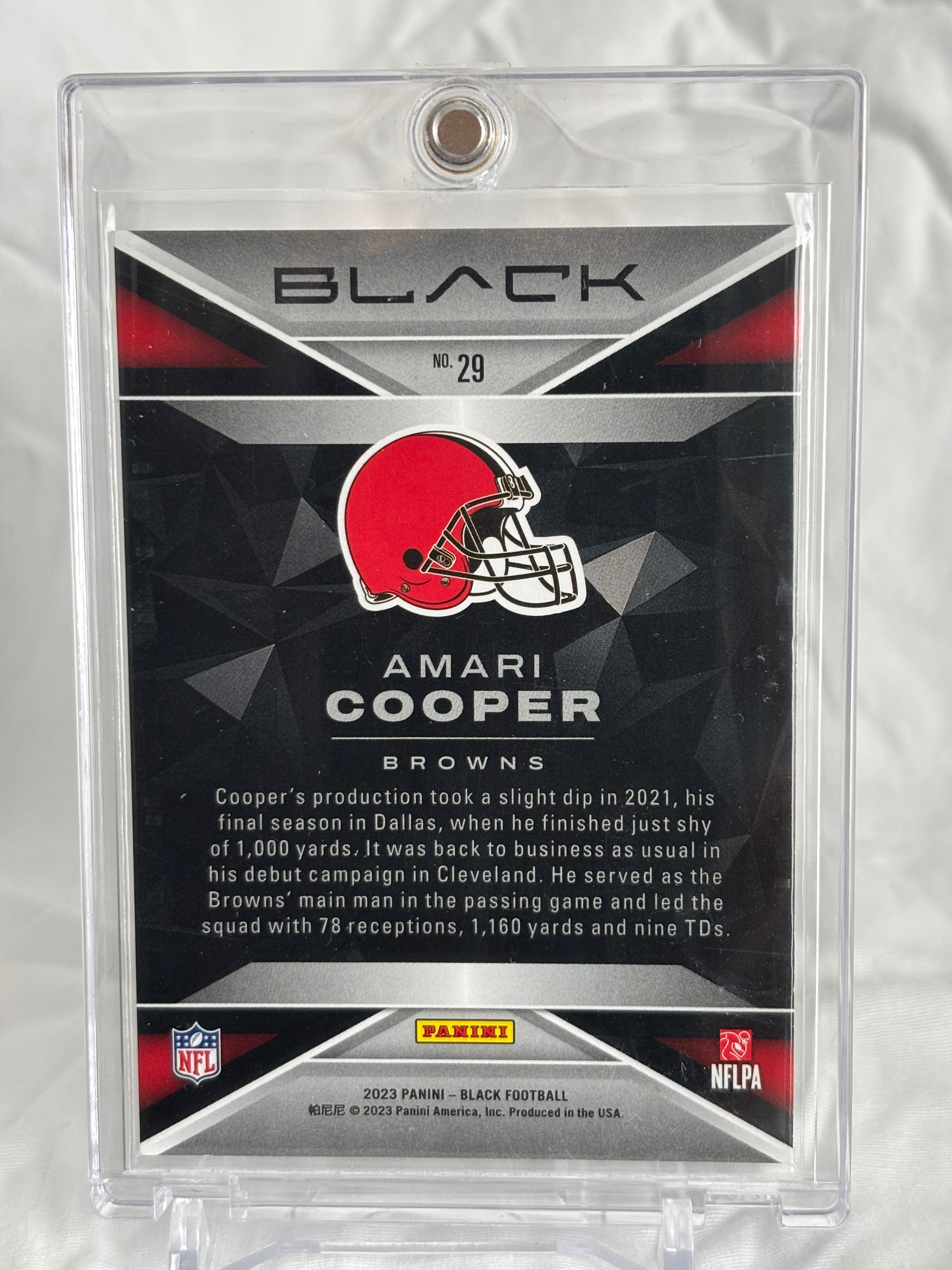 2023 Panini Black Football Amari Cooper One of One