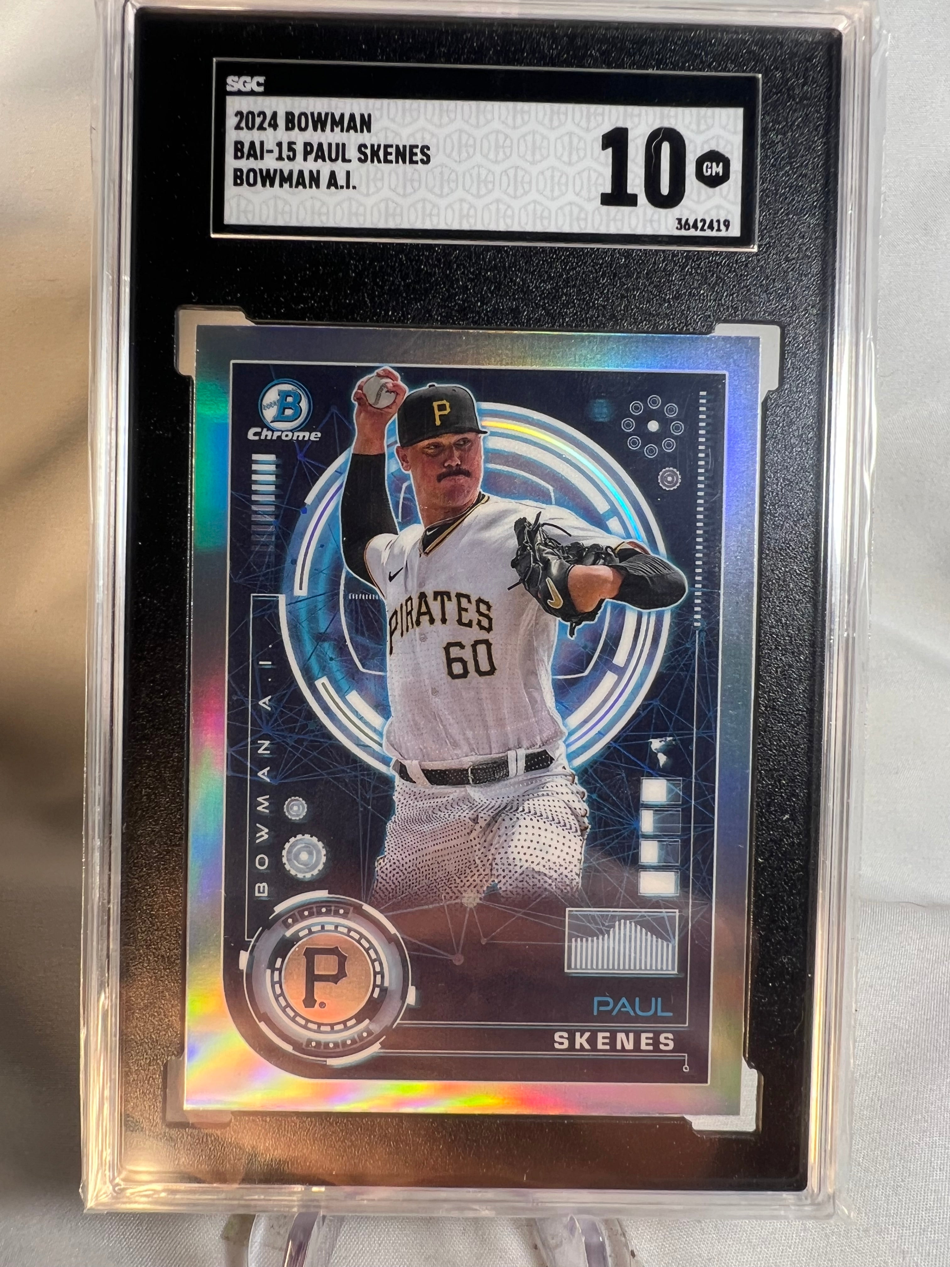 2024 Bowmans Chrome Paul Skenes Bowman AI Rookie Card  SGC 10 Gem Mint