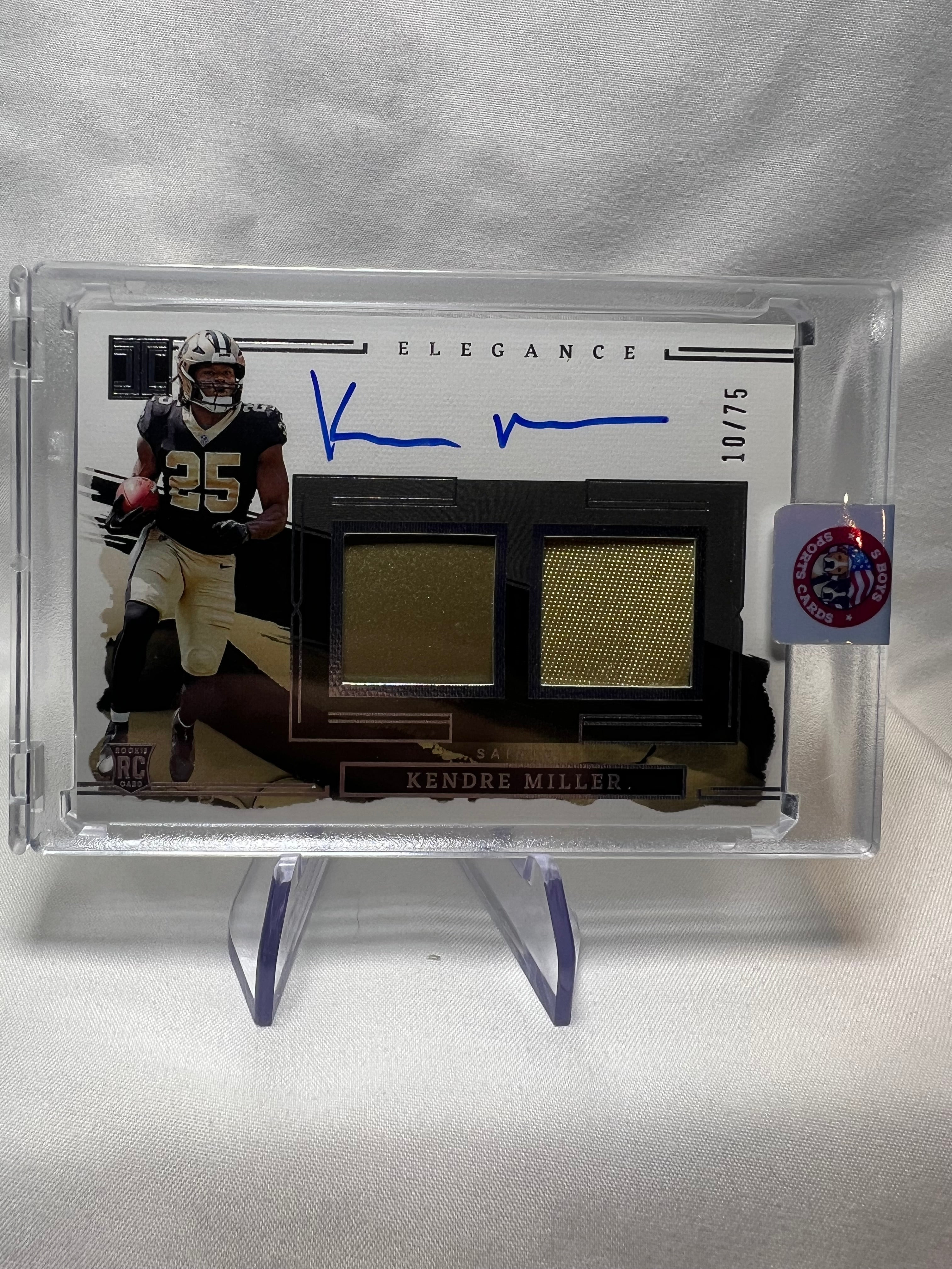 2023 Impeccable Kendre Miller Elegance Rookie Dual Patch Auto /75 RC Saints