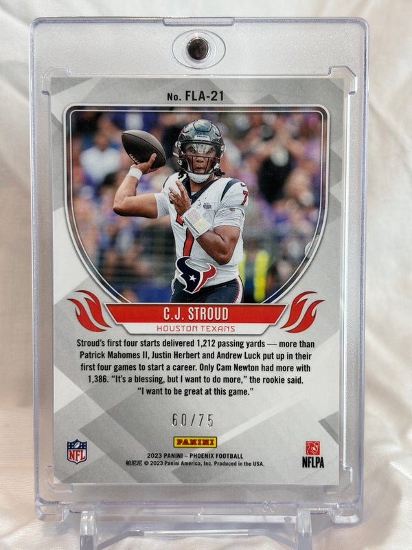2023 Panini Phoenix Flame Throwers C. J. Stroud 60/75  Texans