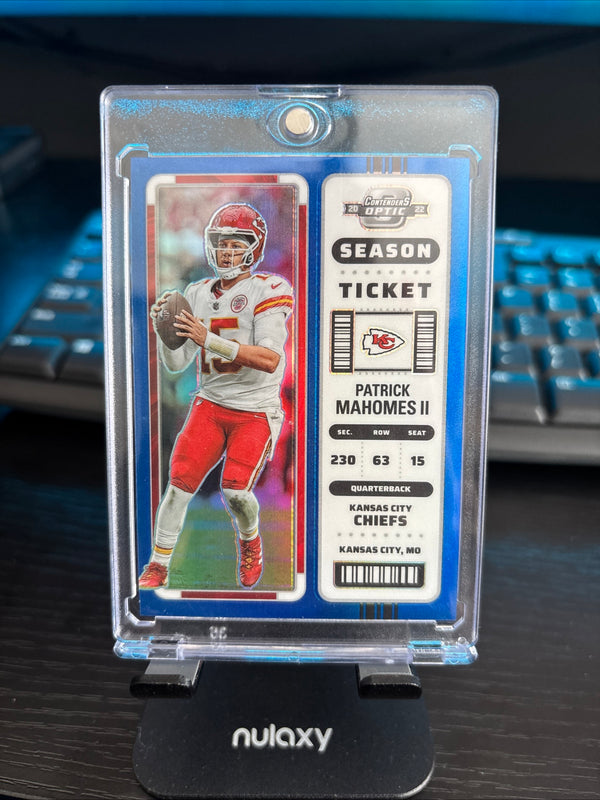 2022 Panini Contenders Optic Patrick Mahomes Blue 61/99  Chiefs