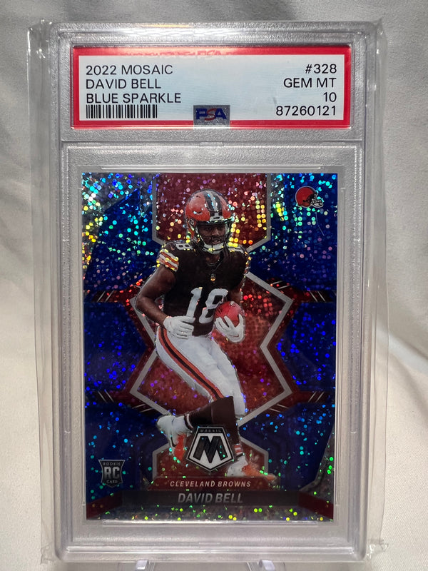 2022 Panini Mosaic David Bell Blue Sparkle RC PSA 10