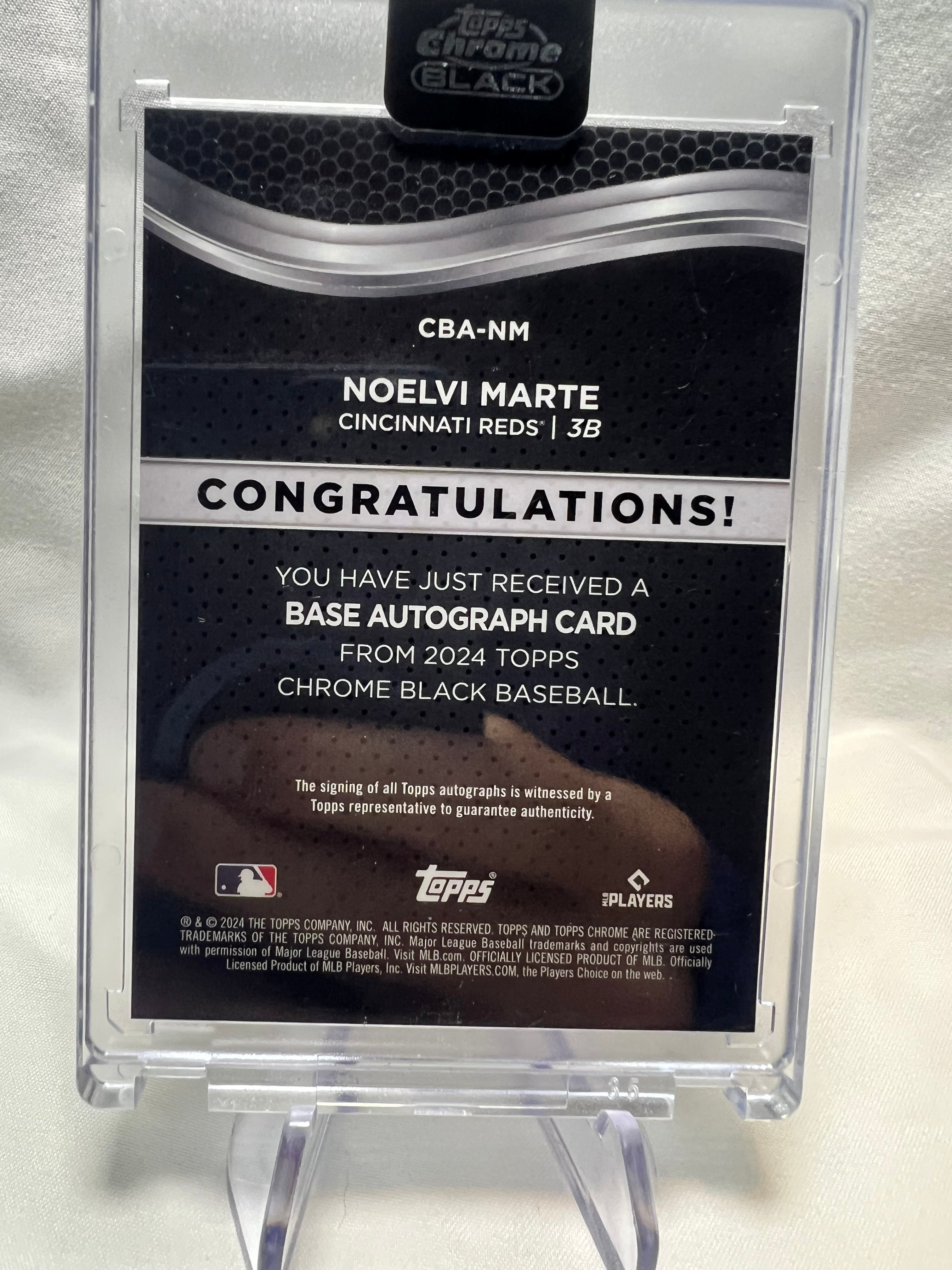 2024 Topps Chrome Black Noelvi Marte RC Auto  Reds