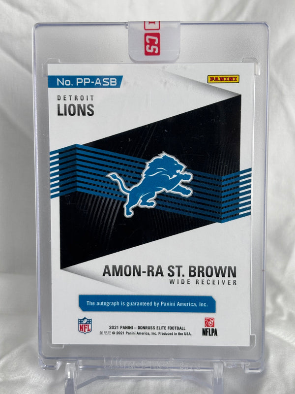 2021 Panini Donruss Elite Pen Pal Amon-Ra St. Brown RC Autograph  Lions