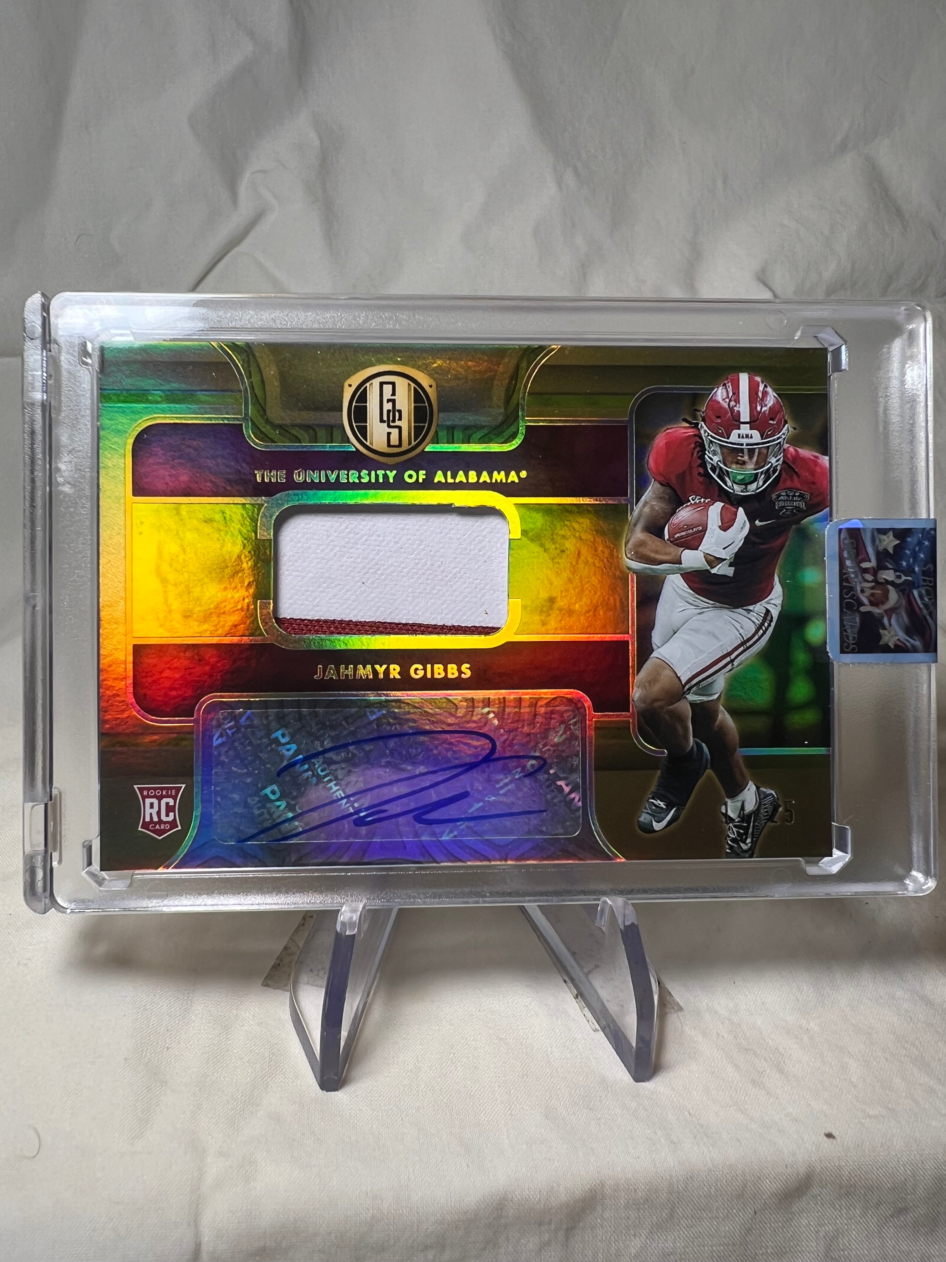 2023 Gold Standard Draft Picks #Gs-Jg Jahmyr Gibbs Rookie Patch Auto /25  Lions