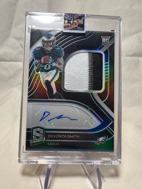 2021 Panini Spectra Devonta Smith Rookie Patch Auto /99