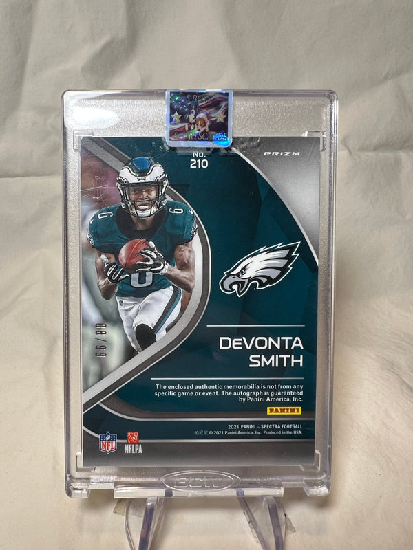 2021 Panini Spectra Devonta Smith Rookie Patch Auto /99