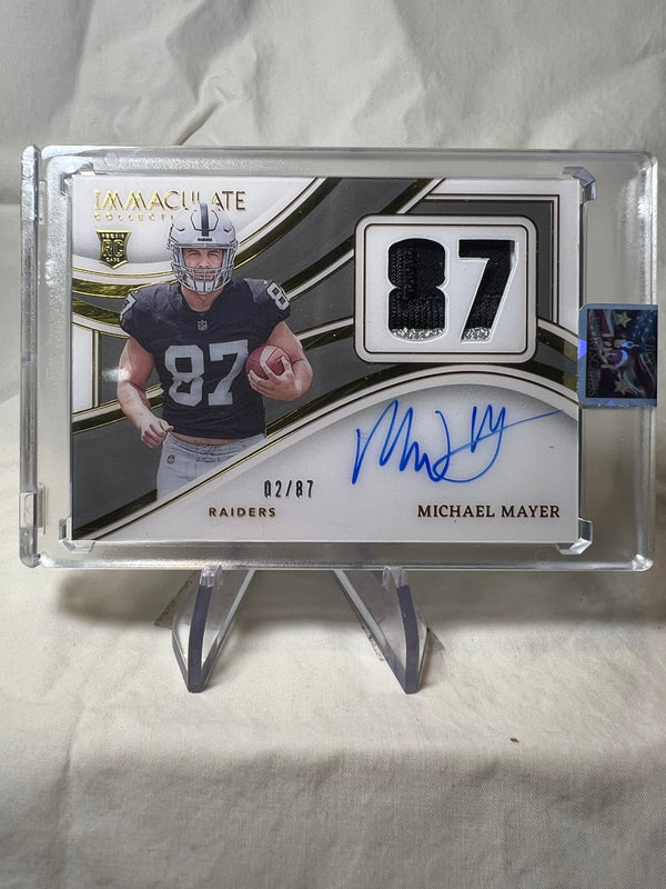 2023 Panini Immaculate Michael Mayers Rookie Patch Auto /87