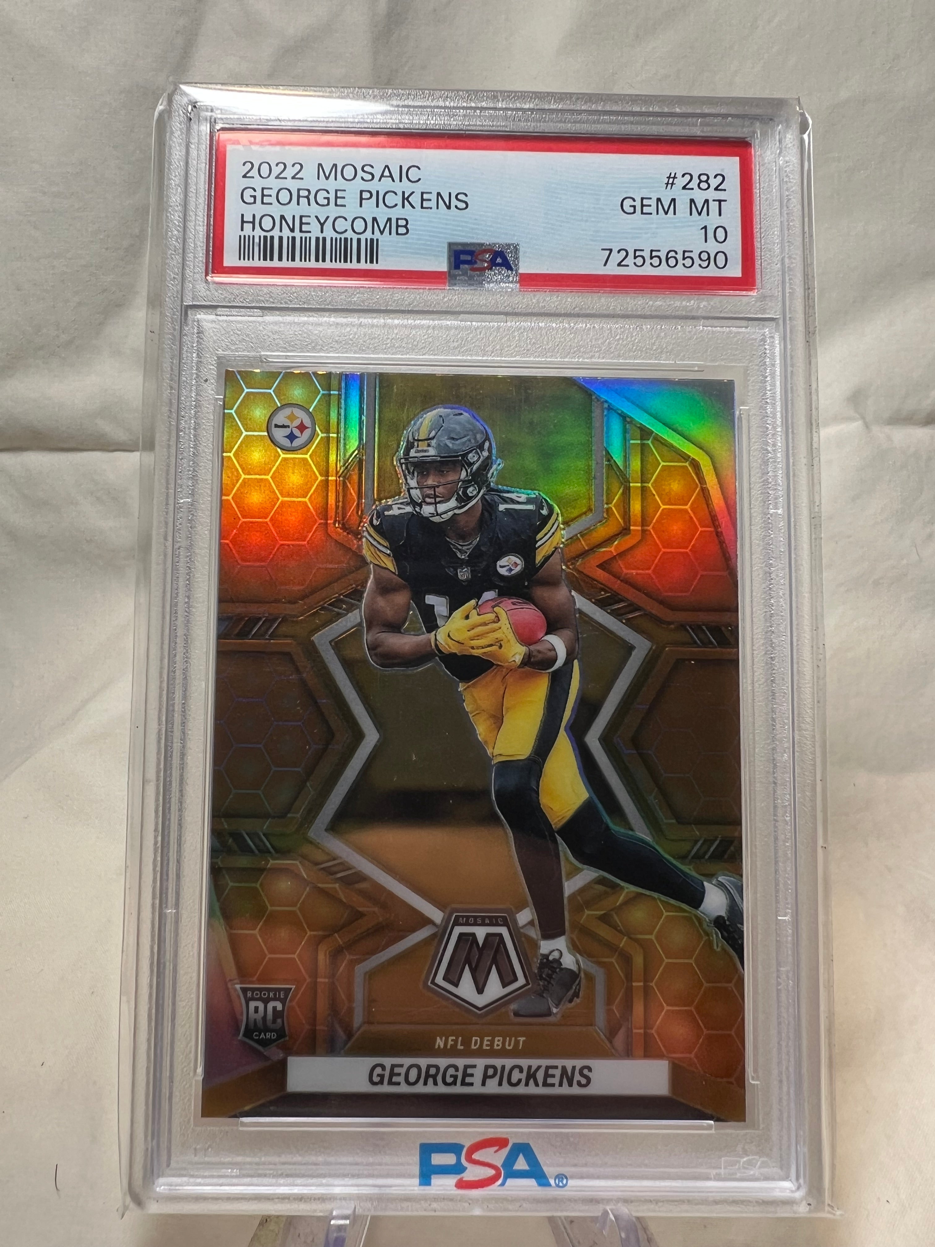 2022 Panini Mosaic George Pickens Honeycomb Rookie Card PSA 10  Steelers