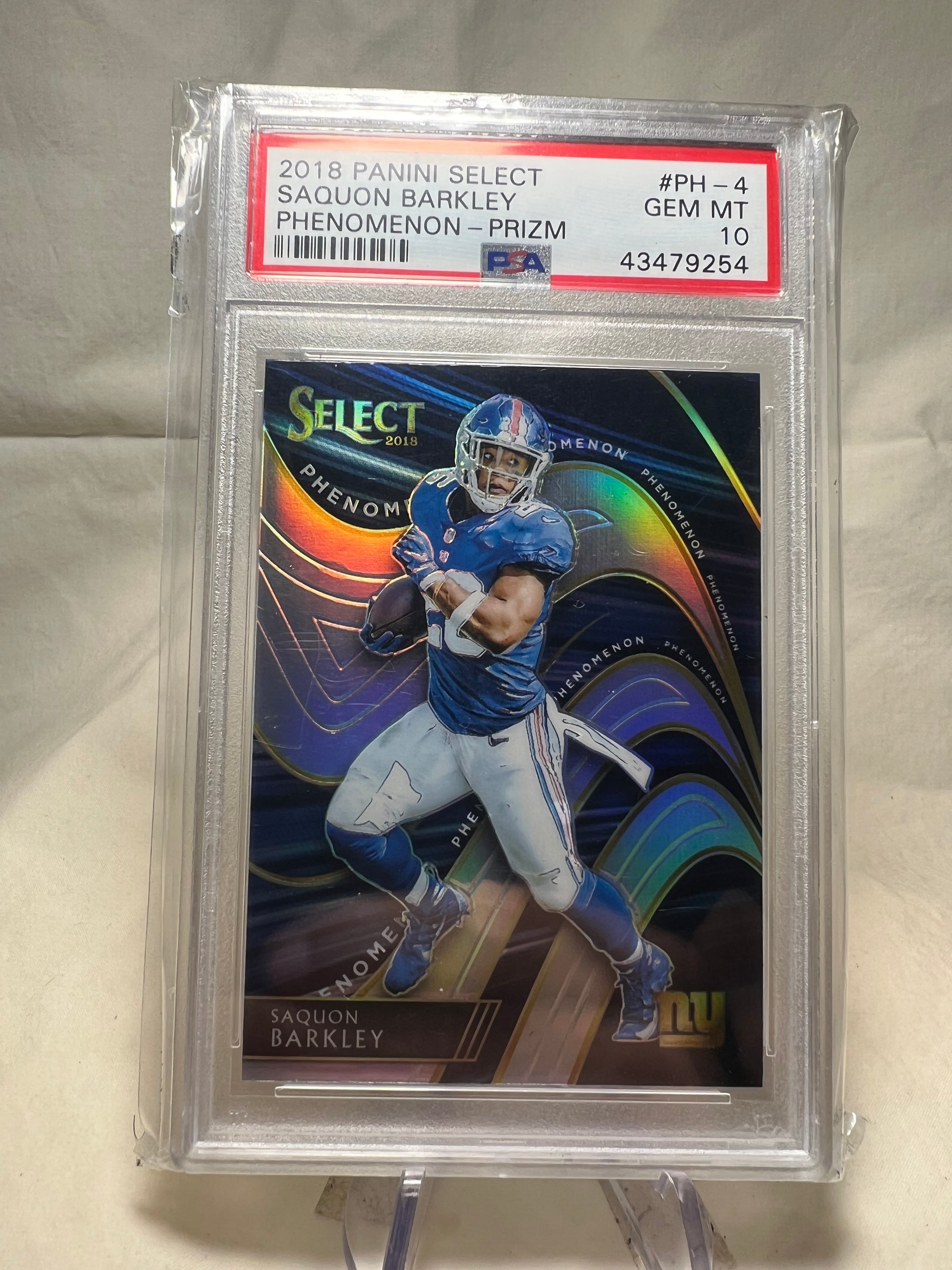 2018 Panini Select Saquon Barkley Phenomenon Prizm PSA 10  Eagles