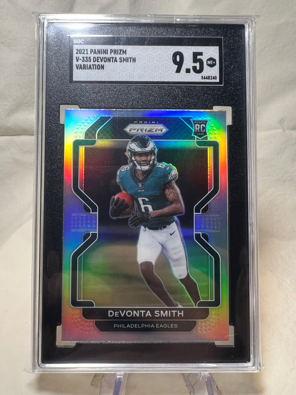 2021 Panini Prizm Devonta Smith Sivler Prizm Variation SGC 9.5