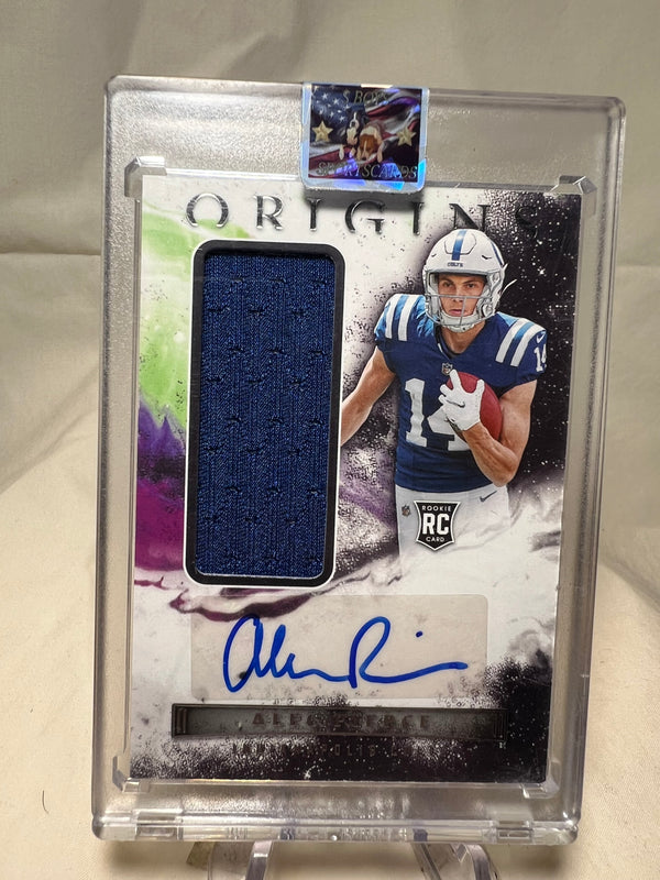 2022 Panini Origins Alec Pierce Rookie Patch Auto