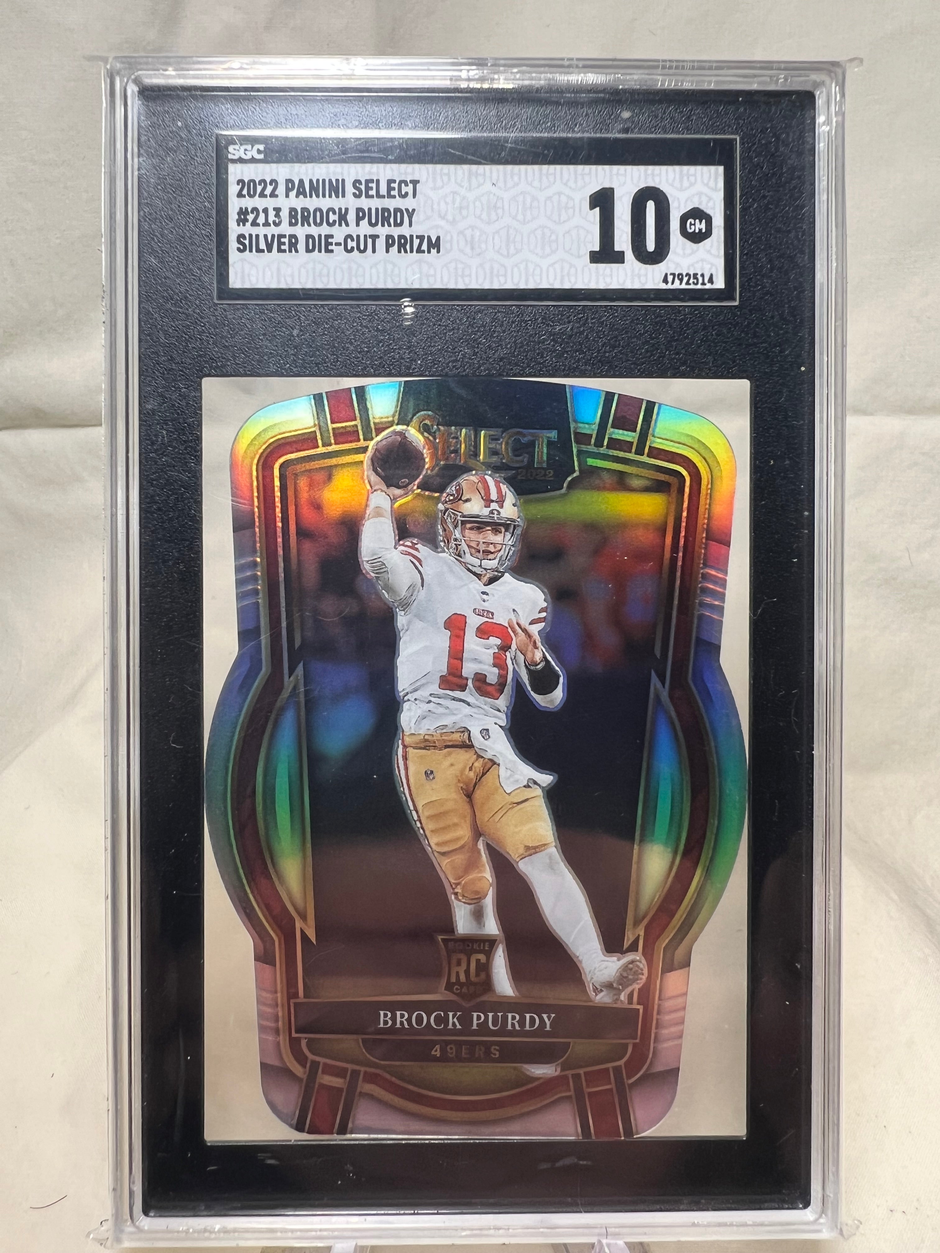2022 Panini Select Brock Purdy Silver Die Cut Rookie Card SGC 10  49ers