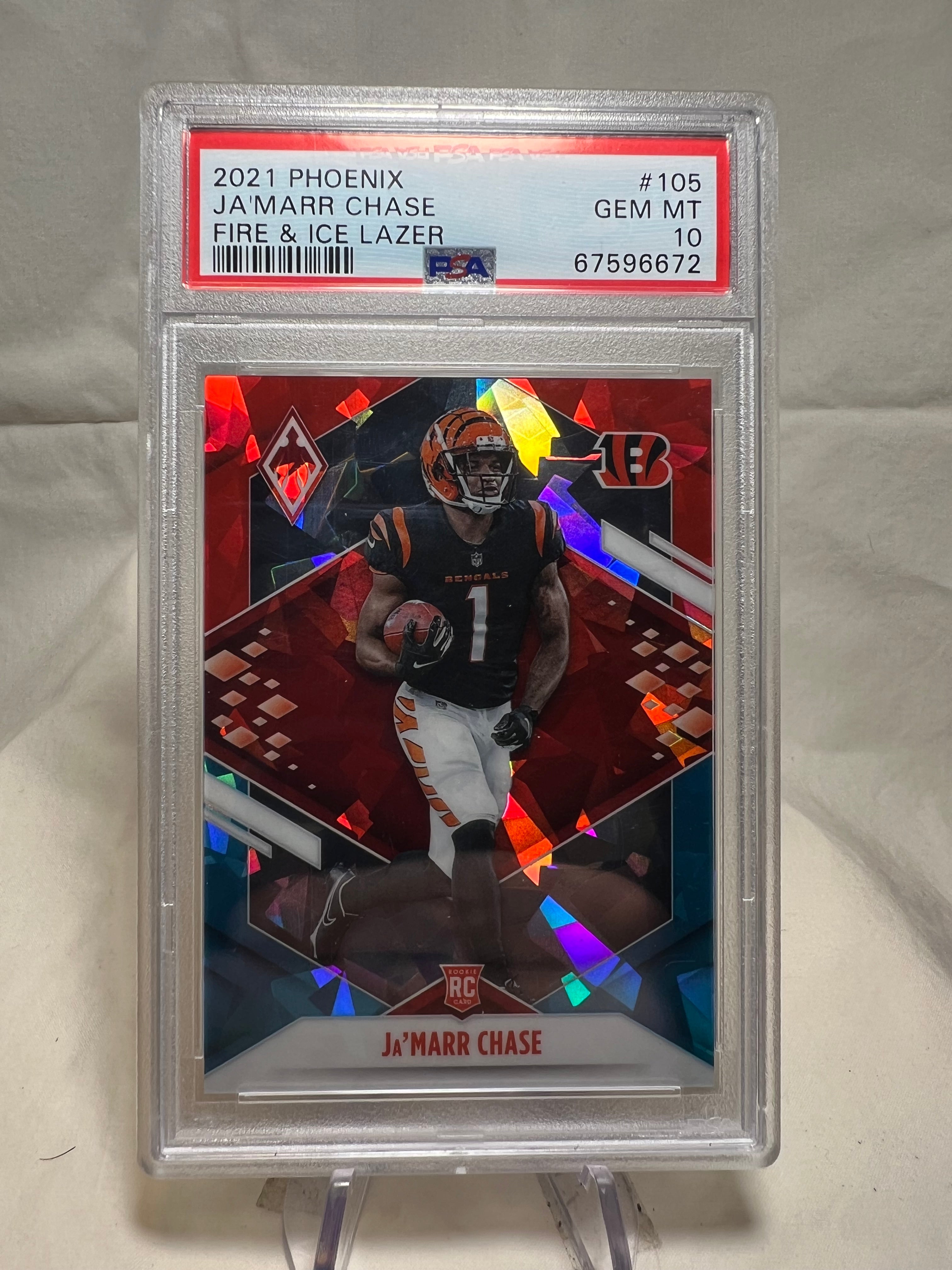 2021 Phoenix Jamarr Chase Fire And Ice Rookie Card /50 PSA 10