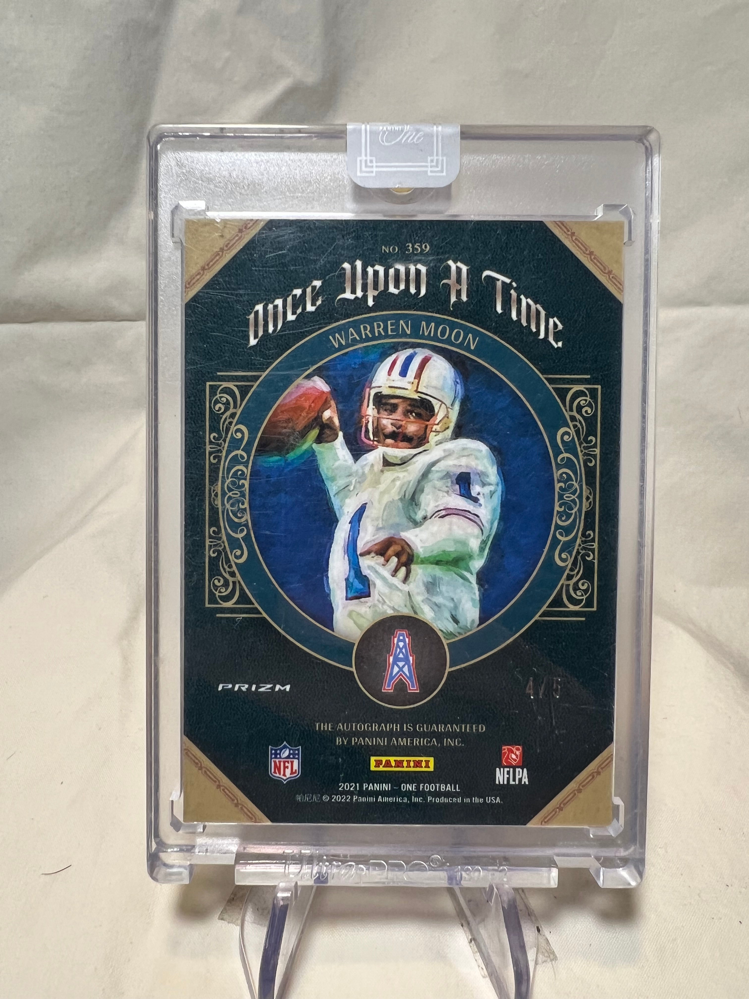 2021 Panini One Warren Moon Once Upon A Time /5  Oilers