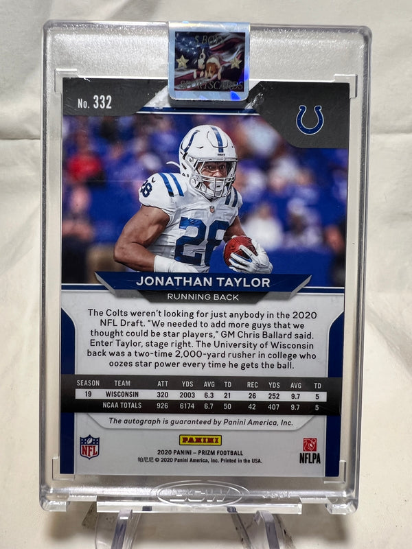 2020 Panini Prizm Jonathan Taylor Silver Auto Rookie Card