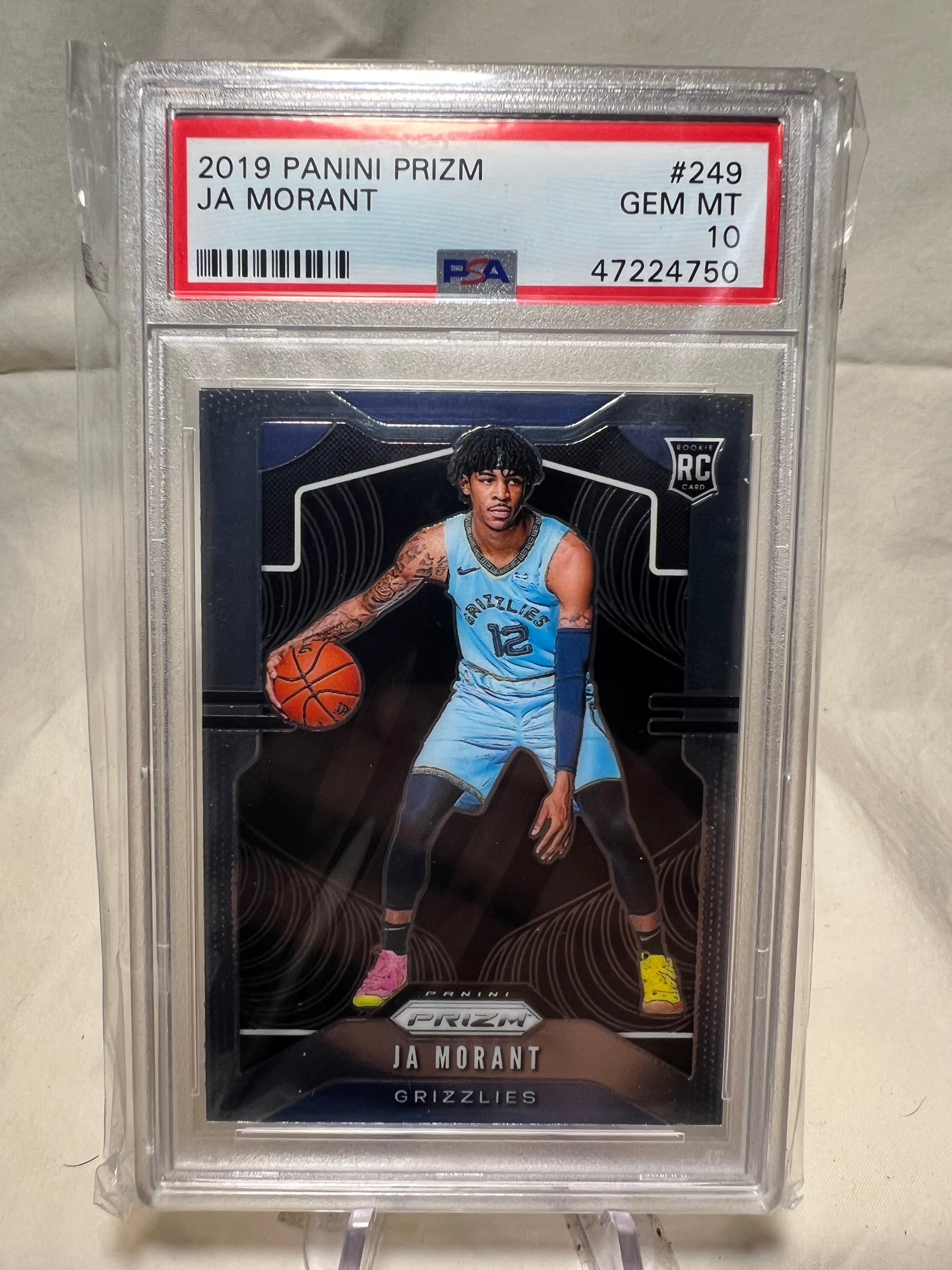 2019 Panini Prizm Ja Morant Rookie Card PSA 10.