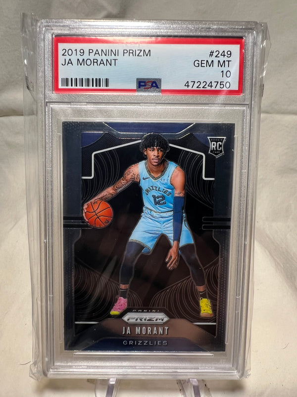 2019 Panini Prizm Ja Morant Rookie Card PSA 10.