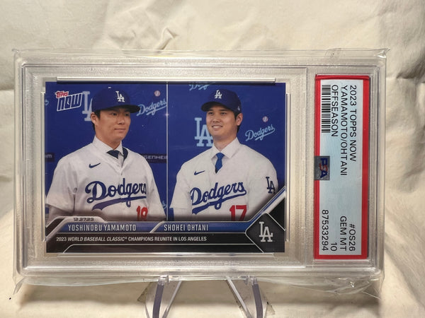 2023 Topps Now Yamamoto/ Ohtani Offseason PSA 10.