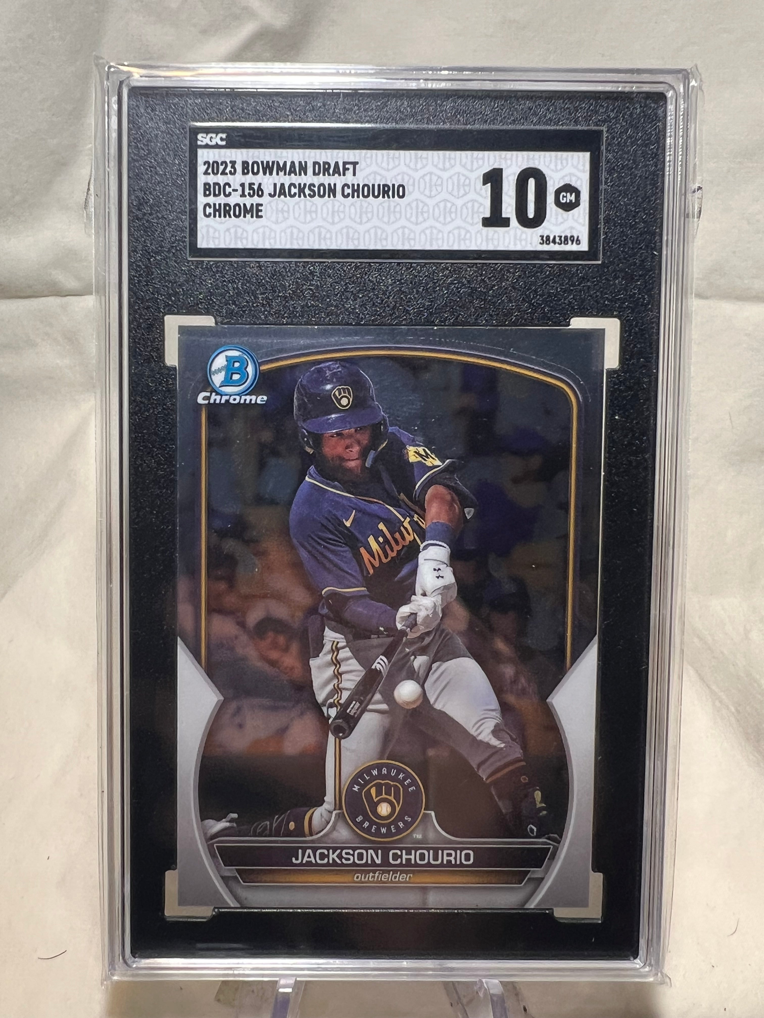 2023 Bowman Draft Jackson Chourio Rookie Card Chrome SGC 10.