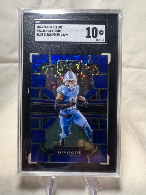2023 Select Concourse Blue Disco Prizm Jahmyr Gibbs Rookie /25 SGC 10 Gem Mint