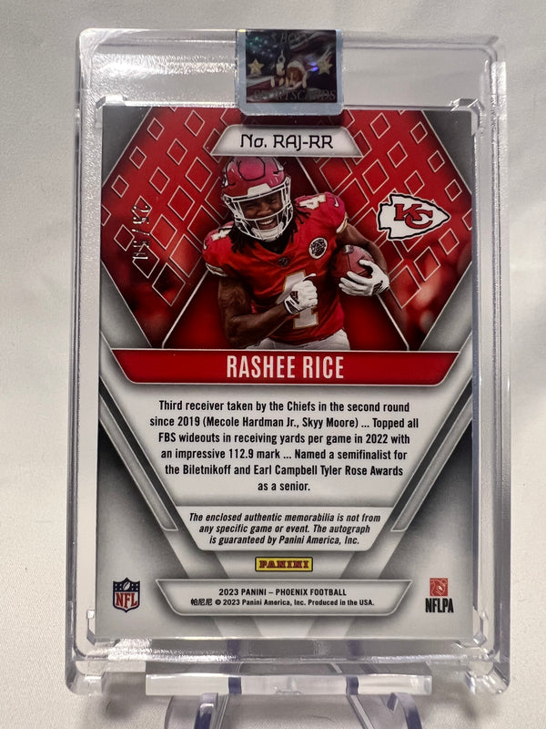 2023 Panini Phoenix Rpa Rashee Rice Rookie Patch Auto /50