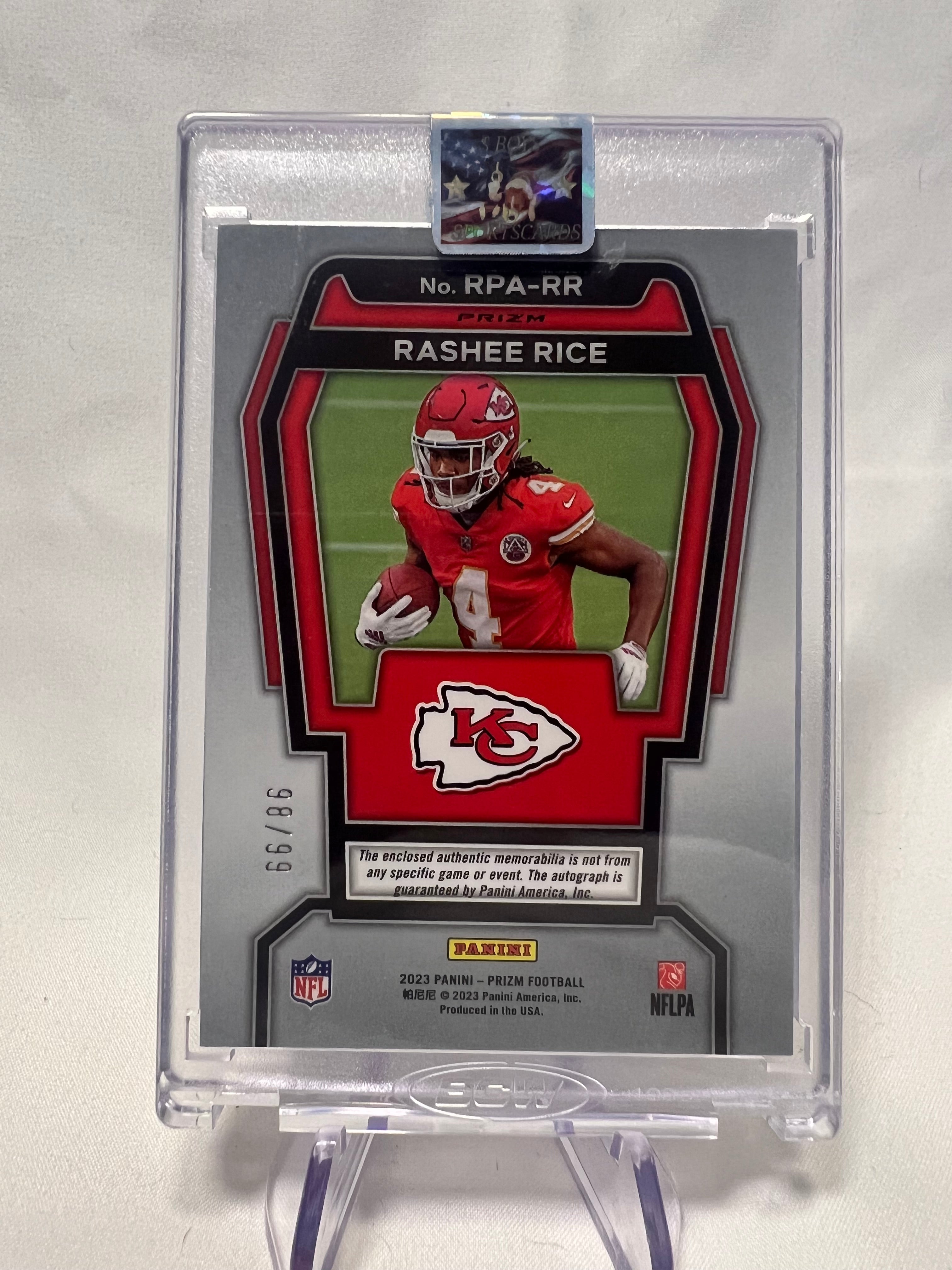2023 Prizm Football Rashee Rice Silver Rookie Patch Auto Rpa /99
